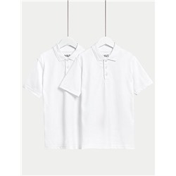2pk Boys' Stain Resist School Polo Shirts (2-16 Yrs)