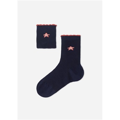 Kurze Socken für Mädchen mit maritimem Motiv