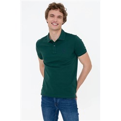 Erkek Koyu Yeşil Basic Polo Yaka Tişört