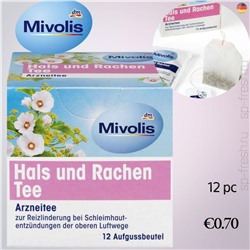 Arzneitee, Hals & Rachen Tee (12 Beutel), 18 g