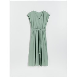 Kleid Aus Leinen-Mix