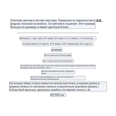 Бархатистый, похожий на войлок, мягкий в ношении  Шарф ⚫️ZAR*A  Экспорт