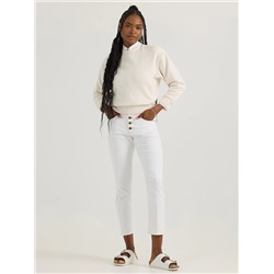 Women's Slim Straight Button-Fly Ankle Jean