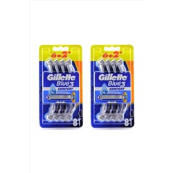 Gillette, Blue-3 Comfort 8'li X2 Adet