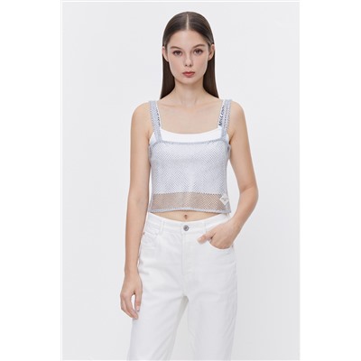 Crop top Gris