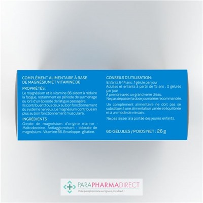 ArkoPharma Magnésium Vitamine B6 - Nervosité & Fatigue - 60 gélules