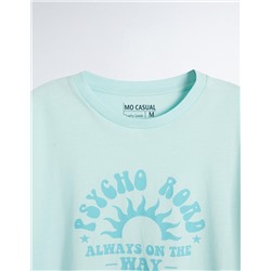 Print T-shirt, Men, Light Blue