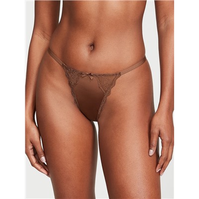 Dream Angels Lace-Trim V-String Panty
