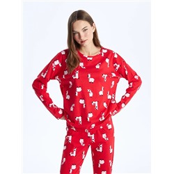 LC Waikiki Bisiklet Yaka Yılbaşı Temalı Uzun Kollu Kadın Pijama Takımı, LCW DREAM                                            
                                            Bisiklet Yaka Yılbaşı Temalı Uzun Kollu Kadın Pijama Takımı