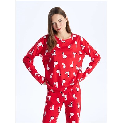 LC Waikiki Bisiklet Yaka Yılbaşı Temalı Uzun Kollu Kadın Pijama Takımı, LCW DREAM                                            
                                            Bisiklet Yaka Yılbaşı Temalı Uzun Kollu Kadın Pijama Takımı