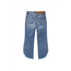 Vaquero recto 7/8 Azul