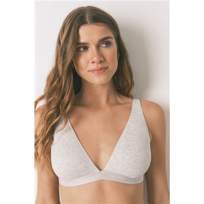 Sujetador halter FANTASTIC algodón gris