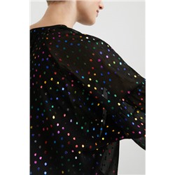 Blusa topos metalizados