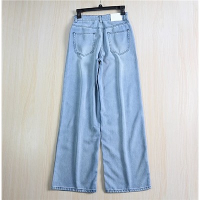 Летние тонкие свободные прямые джинсы из хлопка Tencel с высокой талией MO&C*o ОРИГИНАЛ!