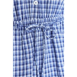 SHORT CHECKED JUMPSUIT