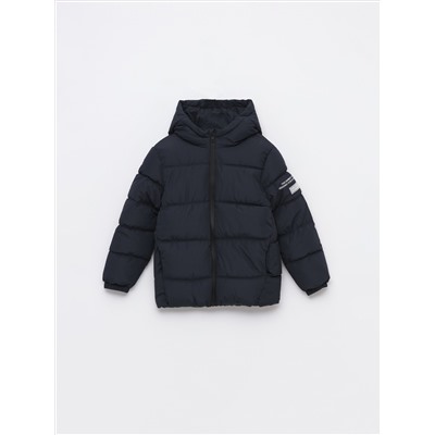 QUILTED JACKET WITH SLOGAN