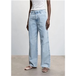 Jeans wideleg tiro medio -  Mujer | MANGO OUTLET España