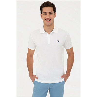U.S. Polo Assn. Erkek Ekru Polo Yaka T-shirt Basic G081GL011.000.1191429