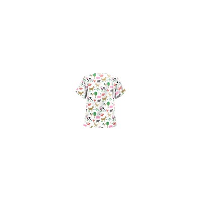 UA On The Farm White Print Scrub Top