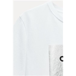 T-SHIRT WITH METALLIC PRINT
