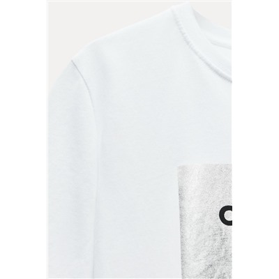 T-SHIRT WITH METALLIC PRINT