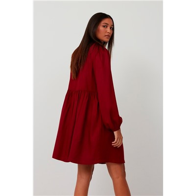 Vestido trapecio Burdeos