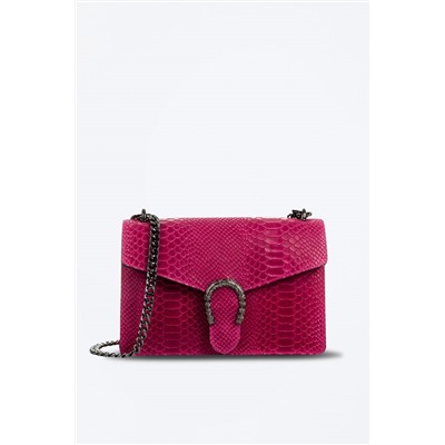 Bolso de nobuk Fucsia