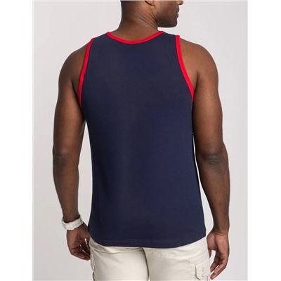 COLOR BLOCK FLAG MUSCLE TANK