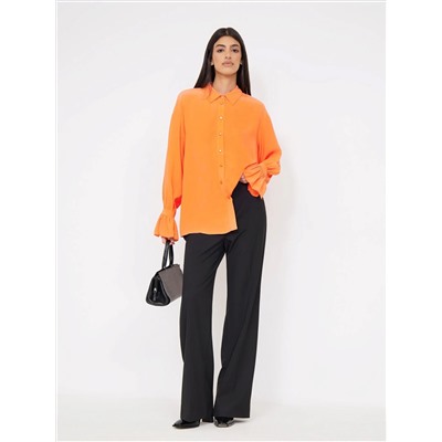 Рубашка однотонная, B2827/tangerine