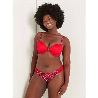 PINK NO-SHOW THONG UNDERWEAR