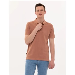 Kahverengi Slim Fit Polo Yaka Tişört