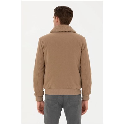 Erkek Camel Kaşe Mont