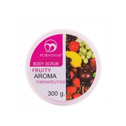 Ароматный солевой скраб для тела AROMA Therapeutics с фруктами от Pornthap 300 мл / Pornthap Fruity AROMA Body Scrub therapeutics 300g