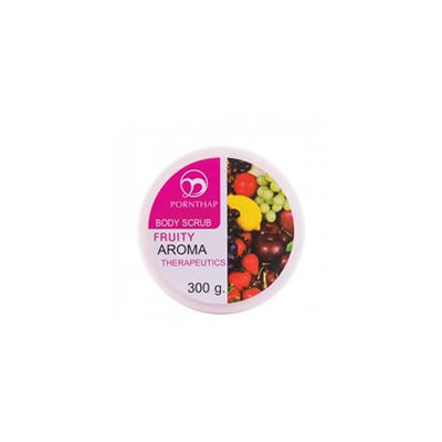 Ароматный солевой скраб для тела AROMA Therapeutics с фруктами от Pornthap 300 мл / Pornthap Fruity AROMA Body Scrub therapeutics 300g
