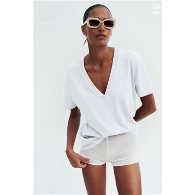 COTTON T-SHIRT WITH ENZYME FINISH