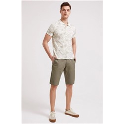 Lee Cooper Erkek Corsica Baskılı Pike Polo Yaka T-Shirt Kirik Beyaz 202 LCM 242046 202 LCM 242046 1107