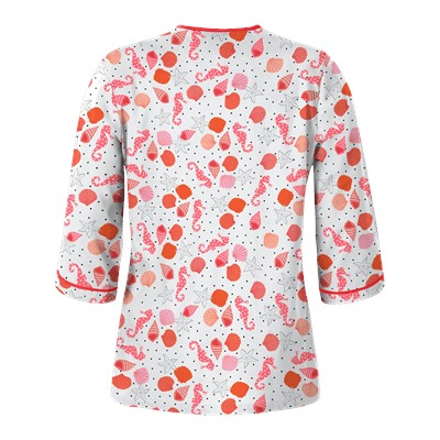 UA Day At The Beach Black Print Scrub Top