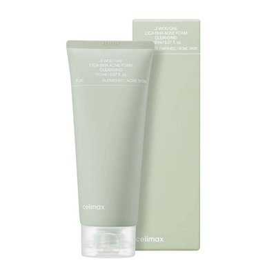[CELIMAX] Ji Woo Gae Cica BHA Acne Foam Cleansing Пенка для умывания ПРОТИВОВОСПАЛИТЕЛЬНАЯ/ГИПОАЛЛЕРГЕННАЯ, 150 мл