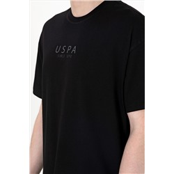 Erkek Oversize Fit Bisiklet Yaka Siyah Tişört