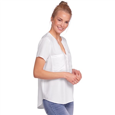 Damen Bluse mit Brusttaschen