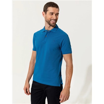 Mavi Slim Fit Polo Yaka Basic Tişört