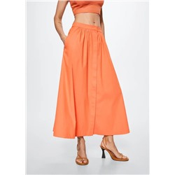 Falda acampanada algodón -  Mujer | MANGO OUTLET Melilla