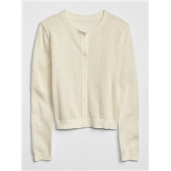 Kids Pointelle Cardigan Sweater