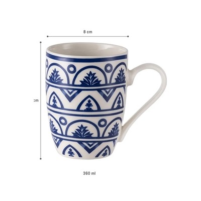 Perla Kupa - Mavi/Beyaz - 360 ml