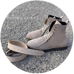 AB.Z. 27001/2 PERLA — С ДВОЙНЫМИ ШНУРКАМИ+Ab.Zapatos Pelle cinturon (140) Perla
