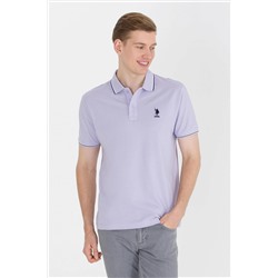 Erkek Lila Basic Polo Yaka Tişört
