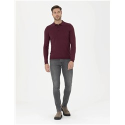 Bordo Slim Fit Basic Kazak