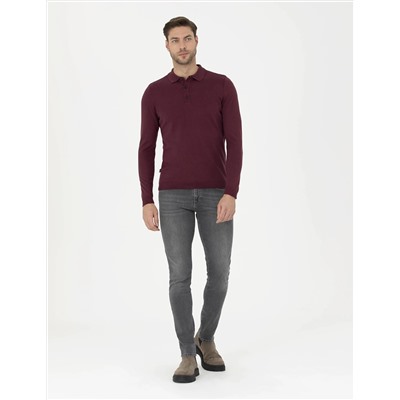 Bordo Slim Fit Basic Kazak