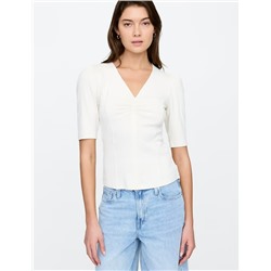 Favorite Puff Sleeve V-Neck T-Shirt
