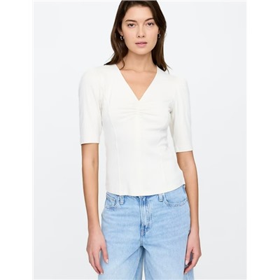 Favorite Puff Sleeve V-Neck T-Shirt